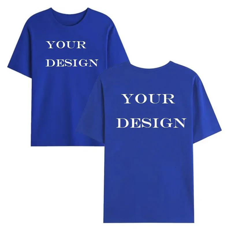 Unisex Cotton Tshirt Customized Printed Fashion T Shirt Harajuku Top DIY Your Like Po or T-shirt Fashion Custom Top 260304