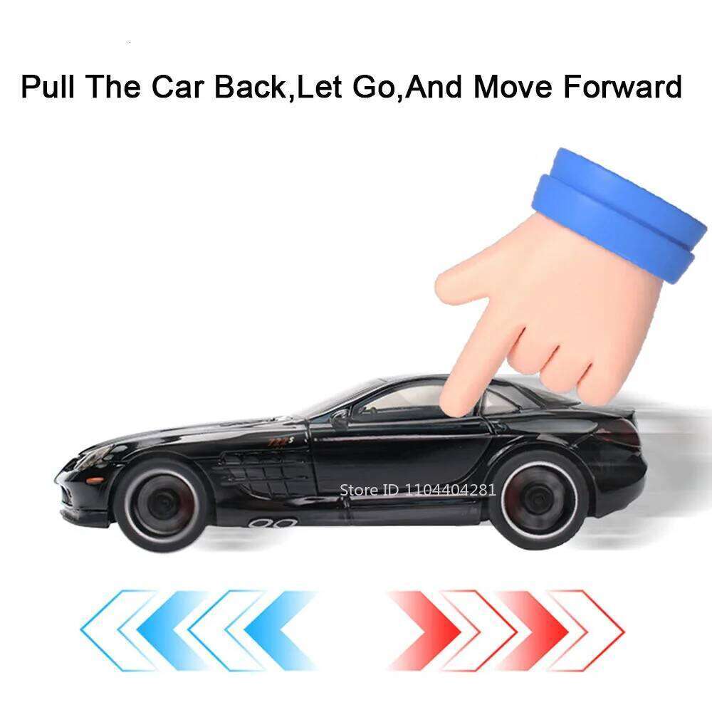 1:32 SLR 772S Diecast Alloy SLS Models Car Toys with Sound Light Pull Back Doors Opened Sports Cars Fashion Ornament Boys Gifts Z260306