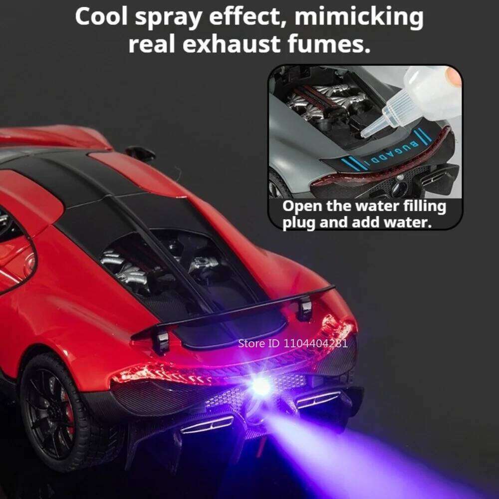 1:24 Tourbillon Senna Diecast Alloy Toys Miniature Sports Cars Models Sound Light Pull Back Doors Opened Vehices Christmas Gifts Z260307