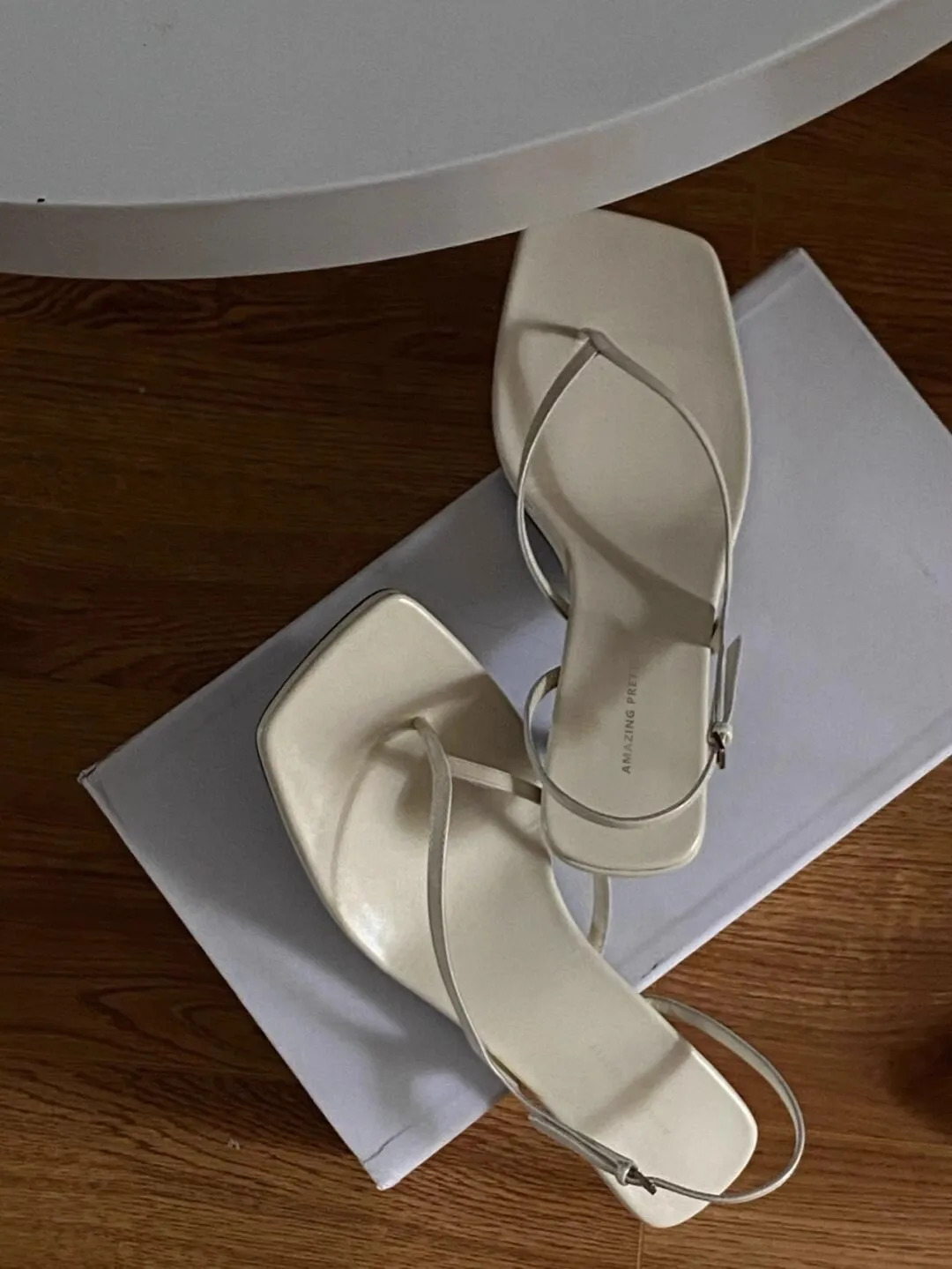 Womens Sandals Kitten Heel Thin Belt Thin Heel French Pumps Sandals Fairy Style Summer High Heel Fashion Sexy Style Sandals 260306