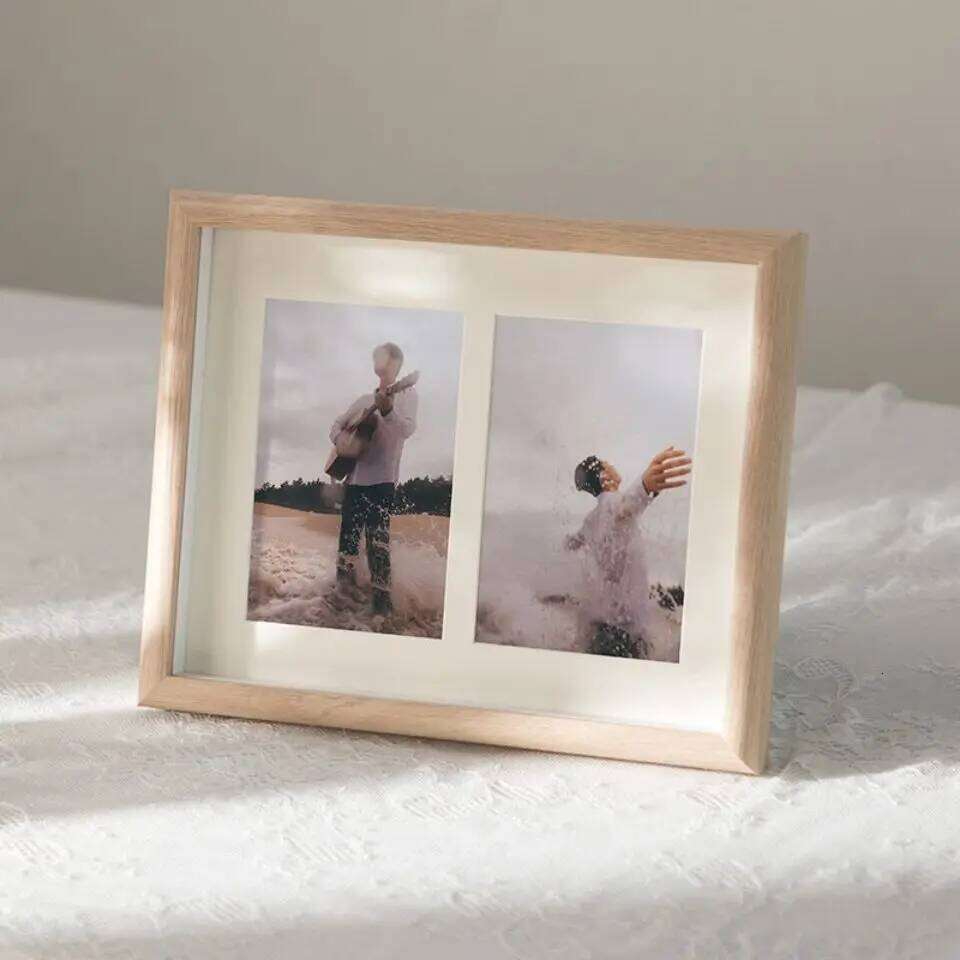 Creative Mul-Size Nordic Art Picture Frame Retro American Style Wall Hanging Narrow Border Resin Tabletop Decor Photo FrameZC813 H260306