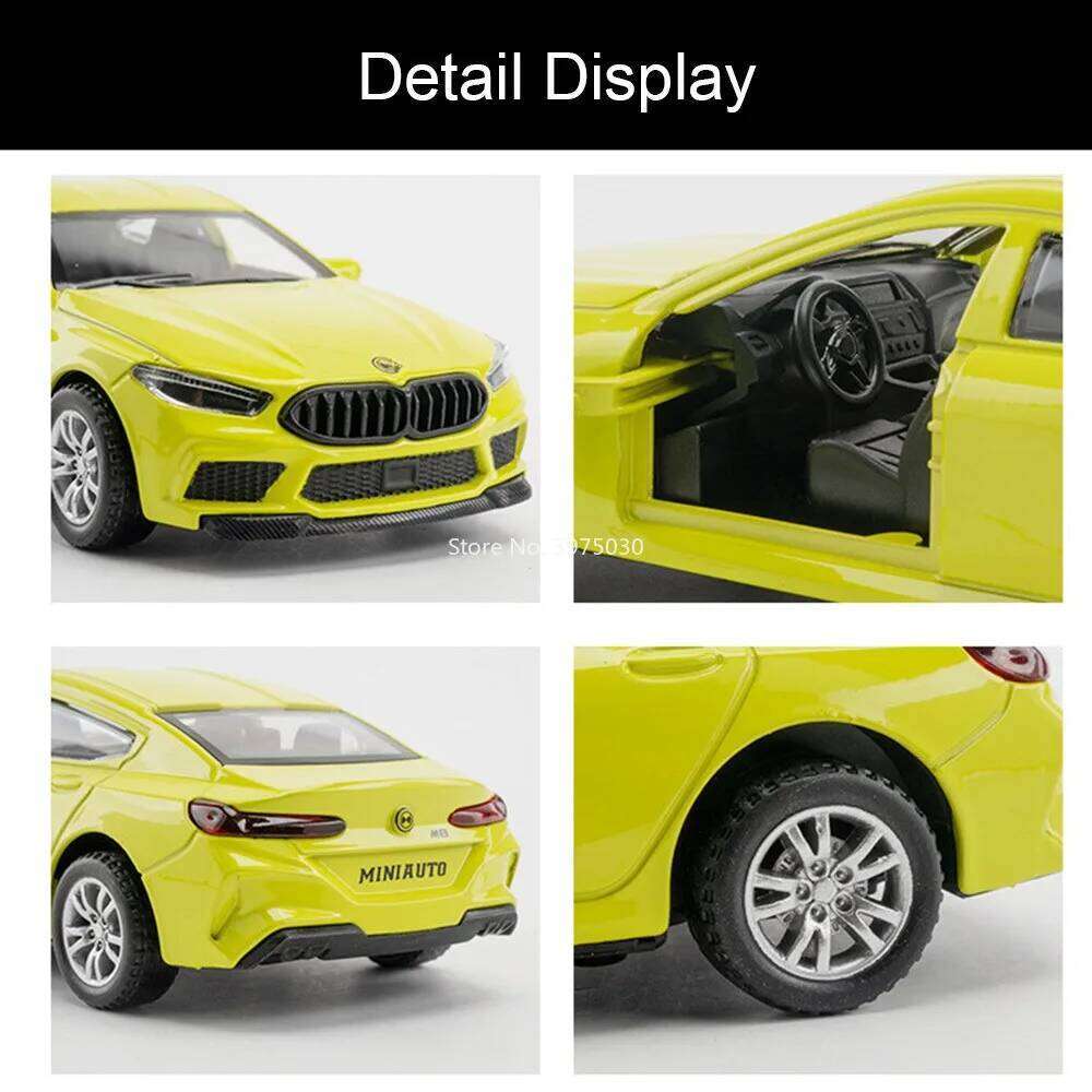 1:32 M8 Alloy Diecasting Toys Miniature Cars Models with Sound Light Pull Back Toy Vehicles Model for Children Collection Gifts Z260307