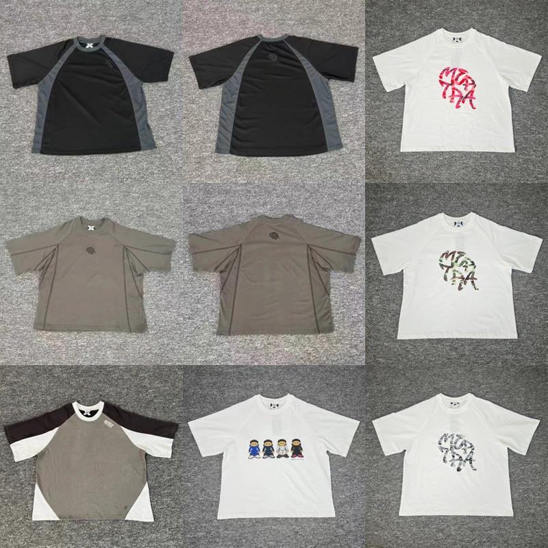 One Day Shipped Out High Quality Mens Mertra T-shirt Embroidered Print Short Sleeve American Street Hip Hop Tops 260304