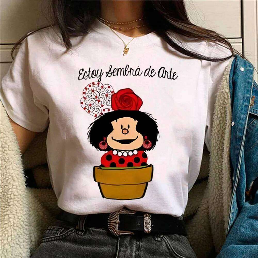 Mafalda Tee women harajuku t-shirts female 2000s streetwear clothes XJ260306 XJ260306