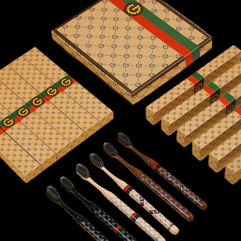 This 6-piece luxury toothbrush set features soft bristles for gum protection and efficient cleaning, making it a high-end fashion choice for both men 