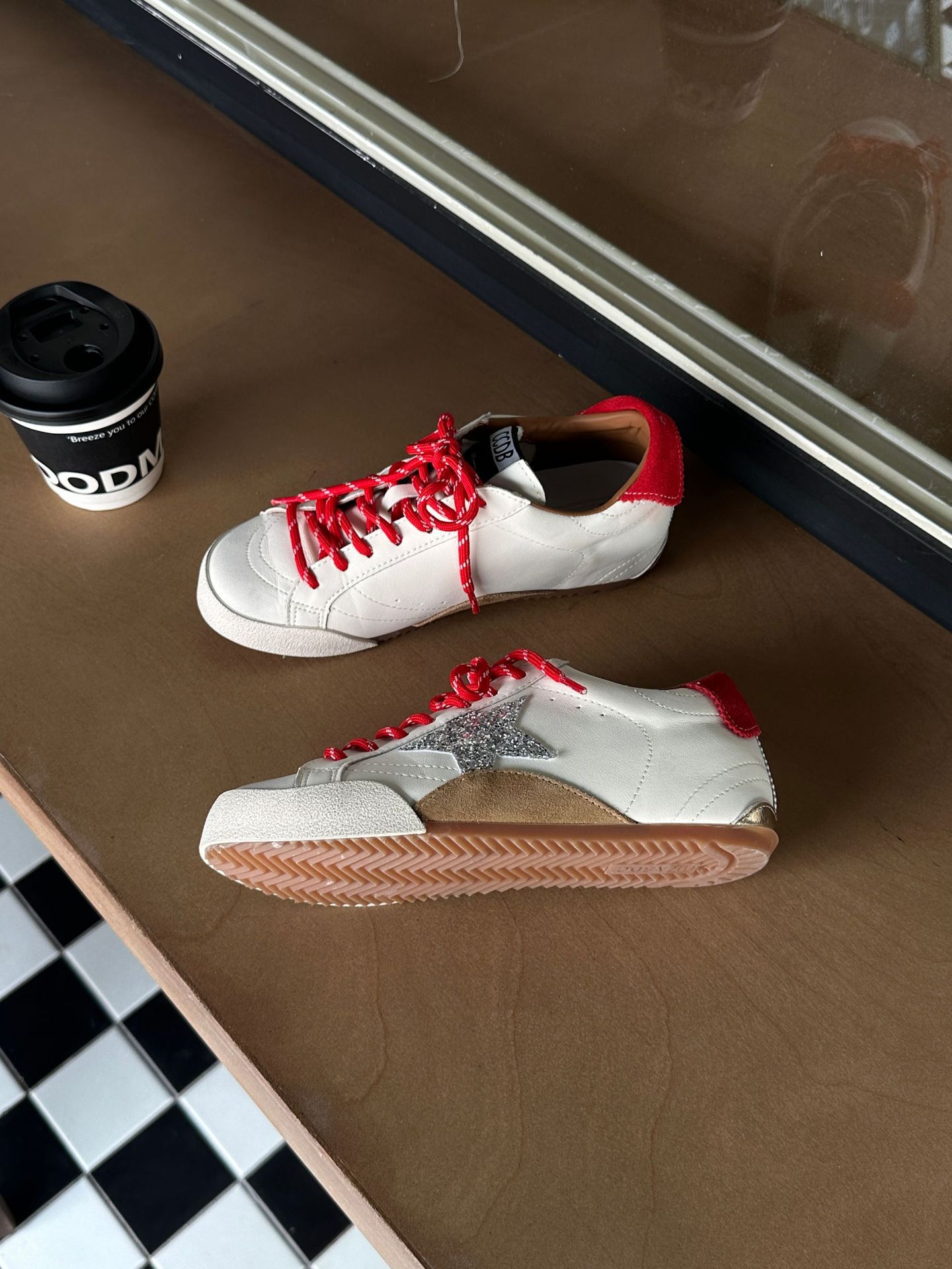 New design Fashion shoes 2026 Women's Glitter Star Distressed Sneakers, Contrast Retro Trainers 35-40 Free Shipping