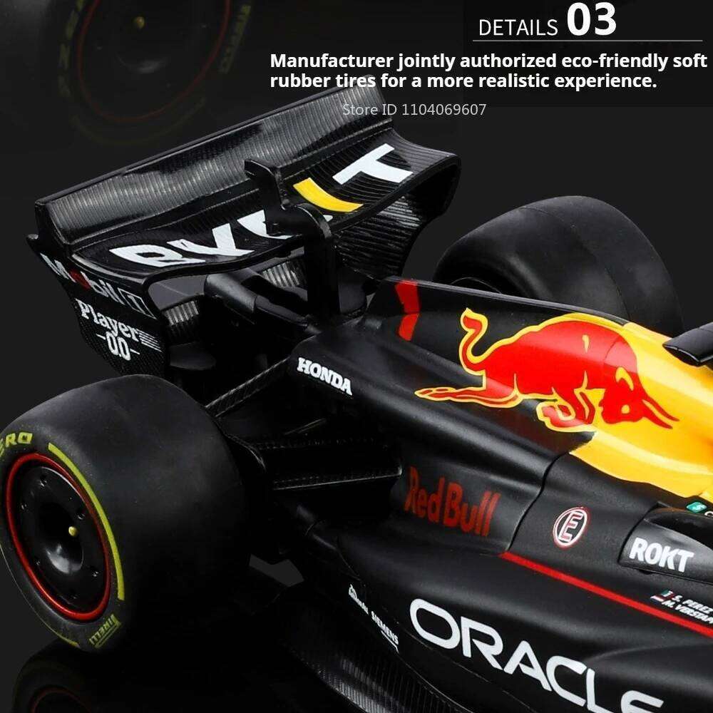 1:24 F1 Oracle Red Bull Racing RB19 Verstappen Model Cars Toys Floral Painting Wheel Steering Exquisite Miniature Car Boys Gifts Z260307