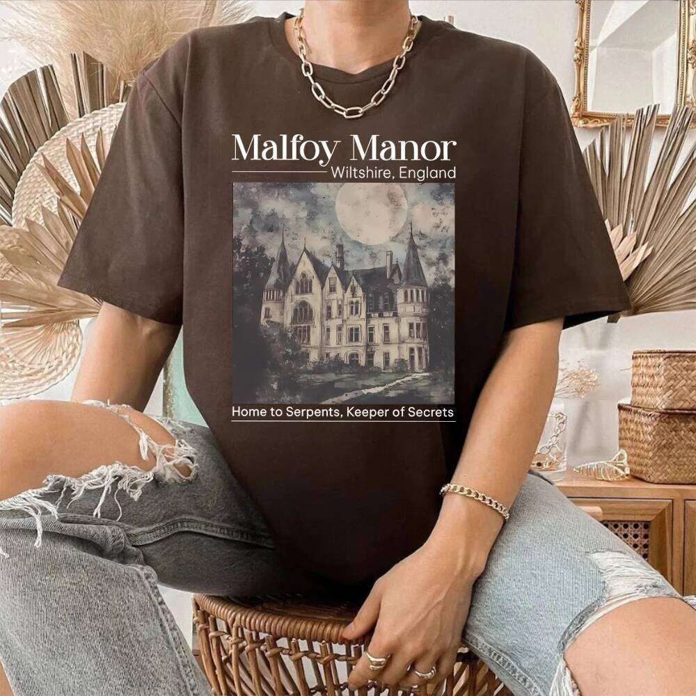 Malfoy Manor Shirt Wizard School Dracotok Dark Academia T-shirt Dramione Manacled Fanfiction Fanfic Tee Booktok Bookish Gift Top XJ260306 XJ260306
