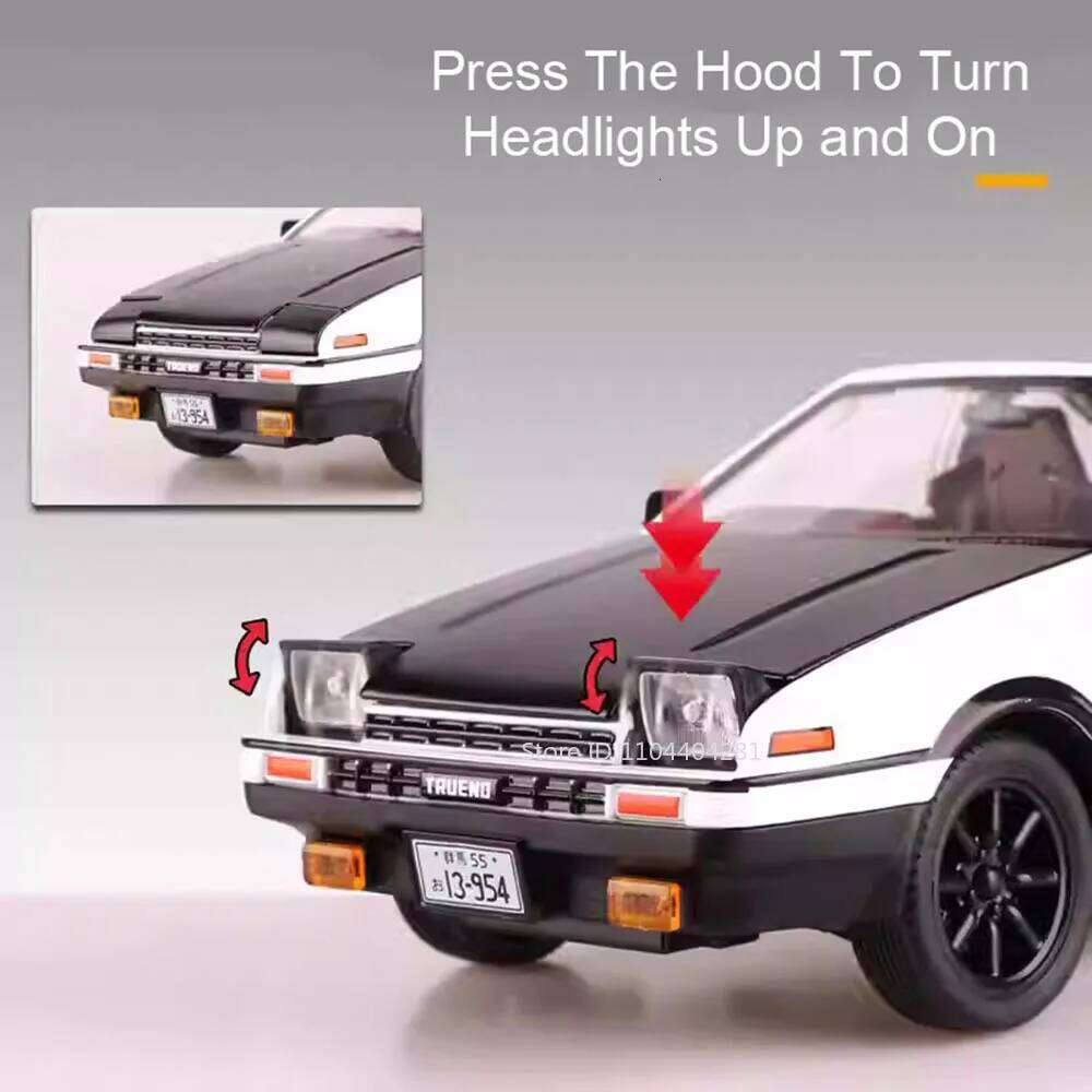 1:20 Initial D AE86 Rolls-Royce Cullinan Alloy Models Toys Diecast Cars Sound Light Pull Back Doors Opened Vehices Kids Birthday Z260306