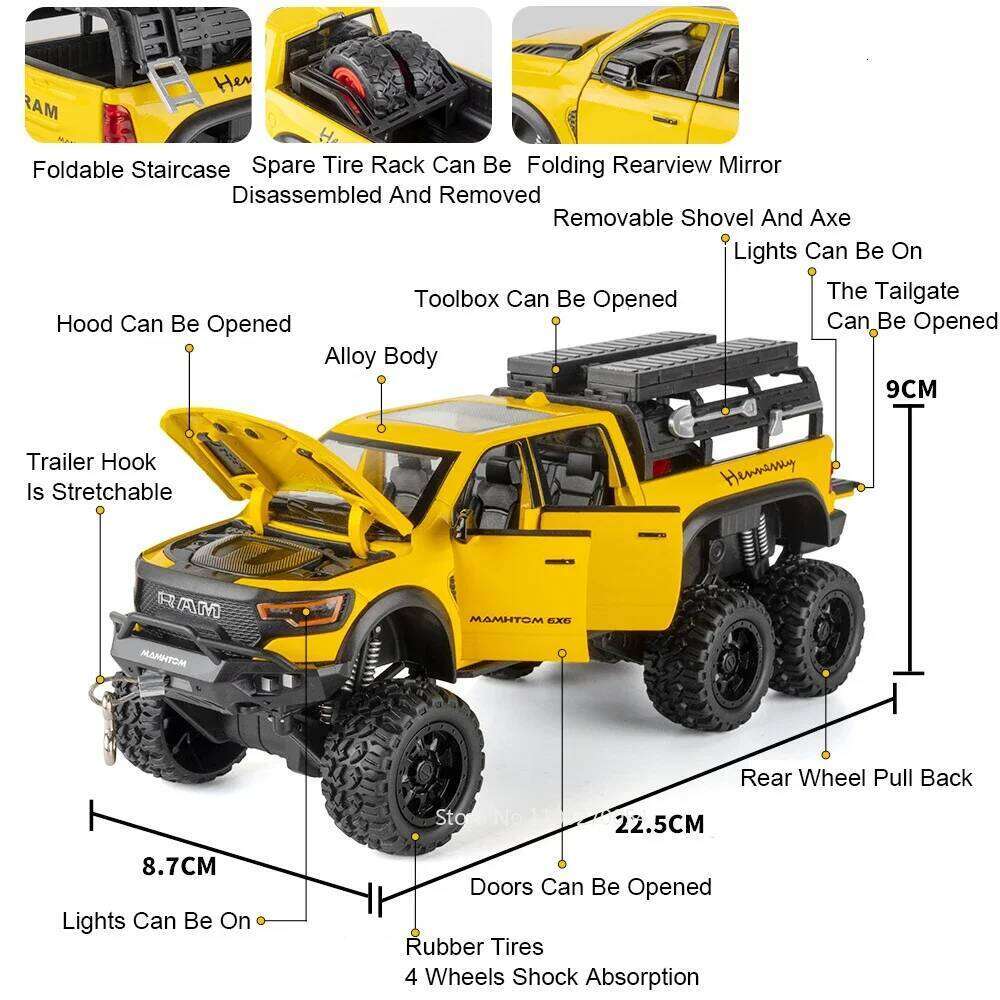 1:24 Challenger SRT Hellcat Police Car Mammoth Charger 1970 Alloy Deicast Toys Miniature Model Doors Opened Sound Light Boy Gift Z260307