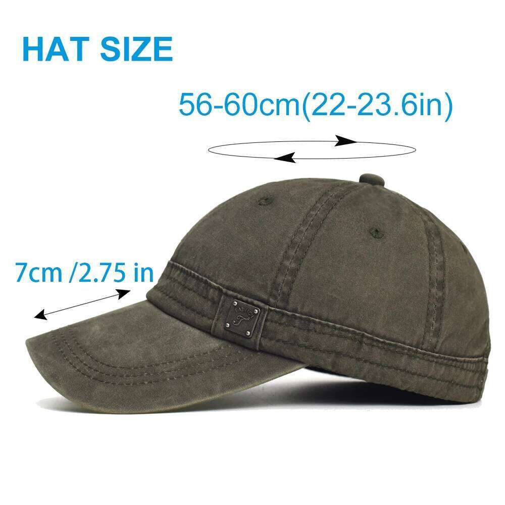 Washed Cotton Baseball Cap Men Women Casual Vintage Dad Hat Adjustable Trucker Style Low Profile Outdoor Y260304