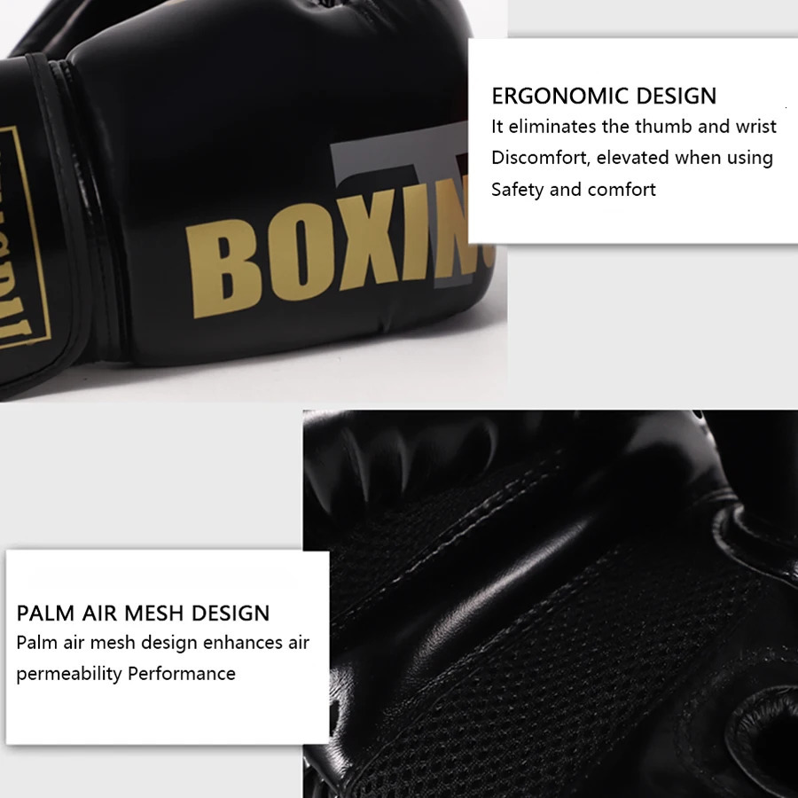 612oz Boxing gloves for adults children men Sanda professional women Muay Thai teenagers beginners boxing training equipment 260228