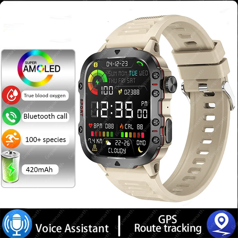 2025 LED Mens Smartwatch Bluetooth Talking Smartwatch Multi Sport Mode Health Monitor Outdoor Sport Smart Watch For Android 251210