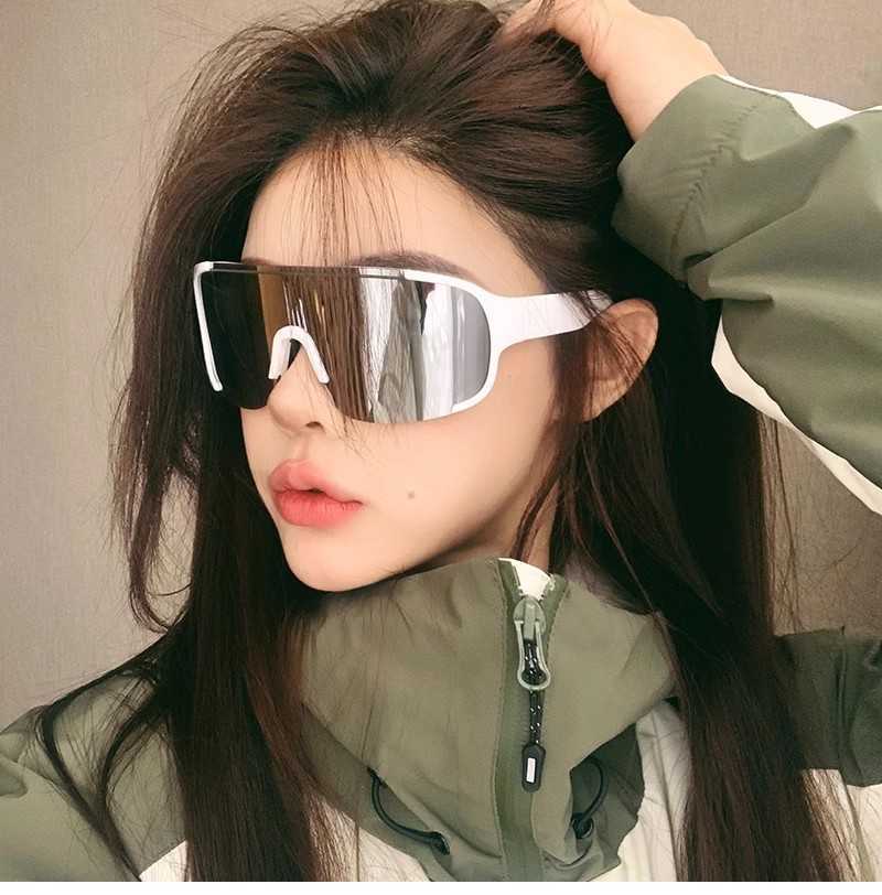 Mountaineering Cycling Glasses for Women Outdoor Sports Windproof Sandproof Goggles Sunglasses Round Face UV Protection Sunscreen Sunglasses S260304