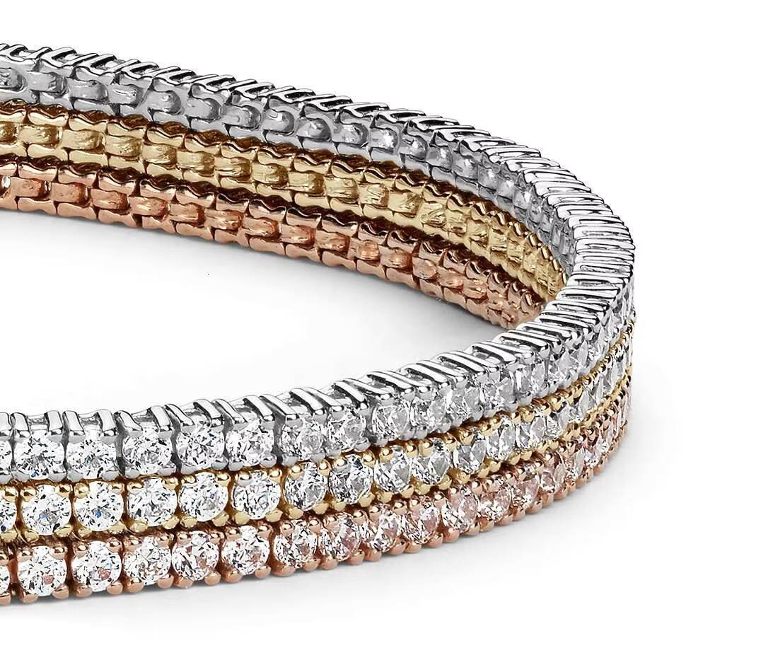 Hip Hop Jewelry Mens 6mm-20mm 14K 18K Gold Plated 925 Sterling Silver VVS Moissanite Diamond Iced Out Cuban Link Chain Bracelet