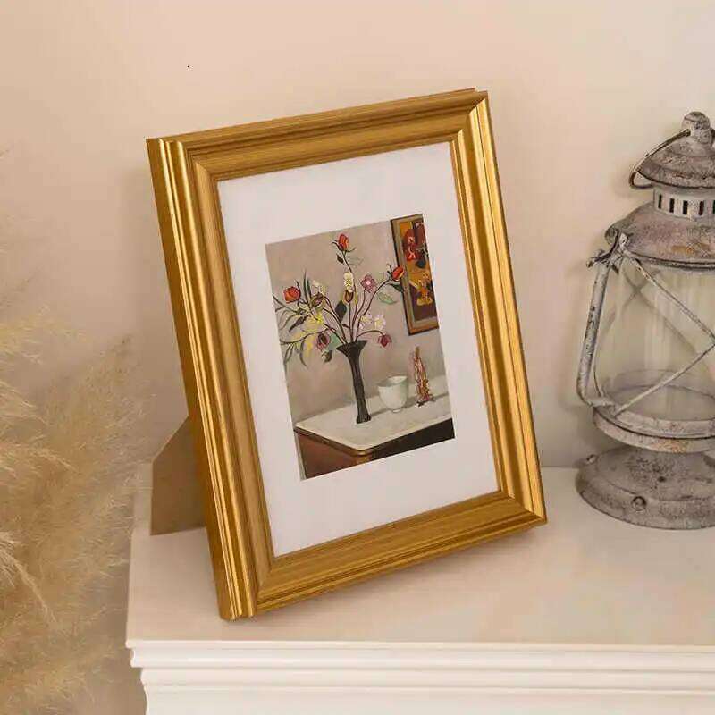 Creative Gold Picture Versatile Photo Frame for 8-inch, 10-inch, and A4 Artworks Horizontal & Vertical Display Home Dcor H260306