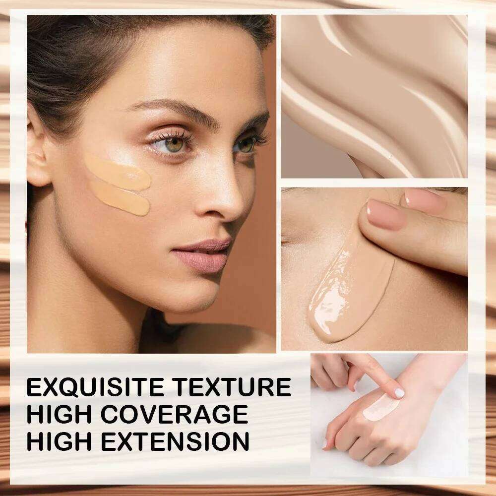 BEAUTY GLAZED Liquid Foundation,Silky Texture Full Coverage,Lightweight Oil Control Long Wearing Natural Flawless Foundation 26L0306
