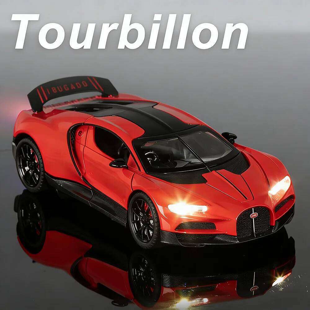 1:24 Tourbillon Senna Diecast Alloy Toys Miniature Sports Cars Models Sound Light Pull Back Doors Opened Vehices Christmas Gifts Z260306
