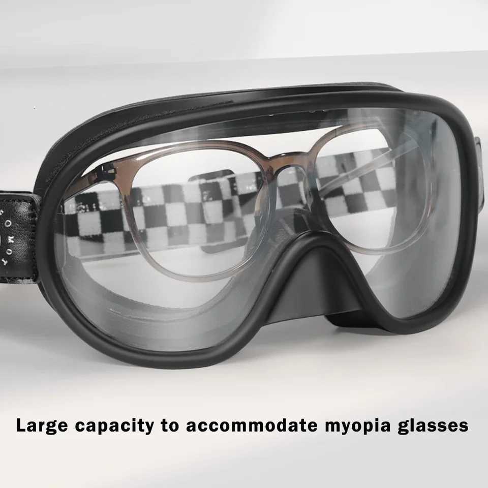 BOLLFO Motorcycle Goggles Vintage Photochromic Motocross Riding Gear UV400 Anti-fog Lunette Ski Snowmobile Snowboard Glasses S260304