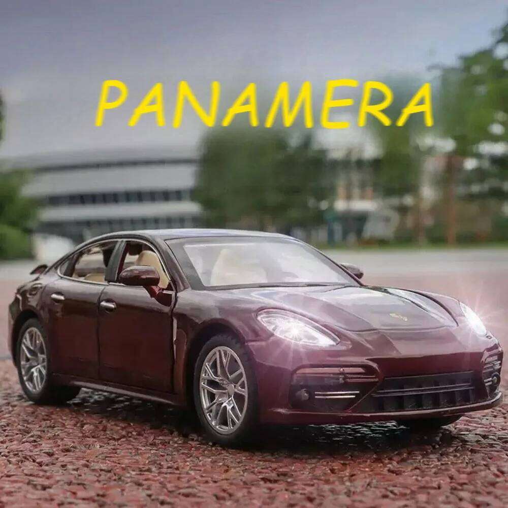 1:24 Alloy Panamera Cayenne S Diecast Miniature Models Toys Car Ornament Sound Light Pull Back Vehices Fashion Decorations Gifts Z260306
