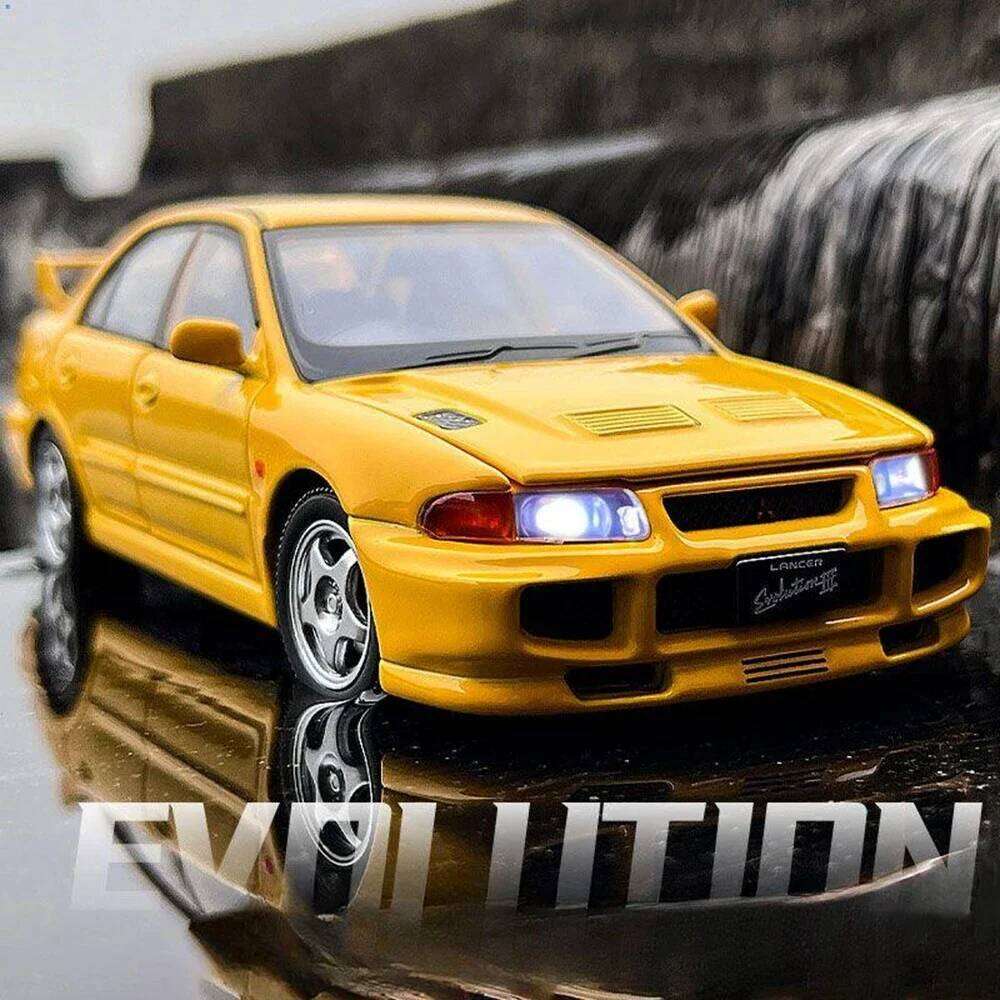 1:32 Mitsubishi Lancer Evolution IX Alloy Sports Car Model Toys Diecast Vehices Doors Opened Sound Light Pull Back Boy Toy Gift Z260306