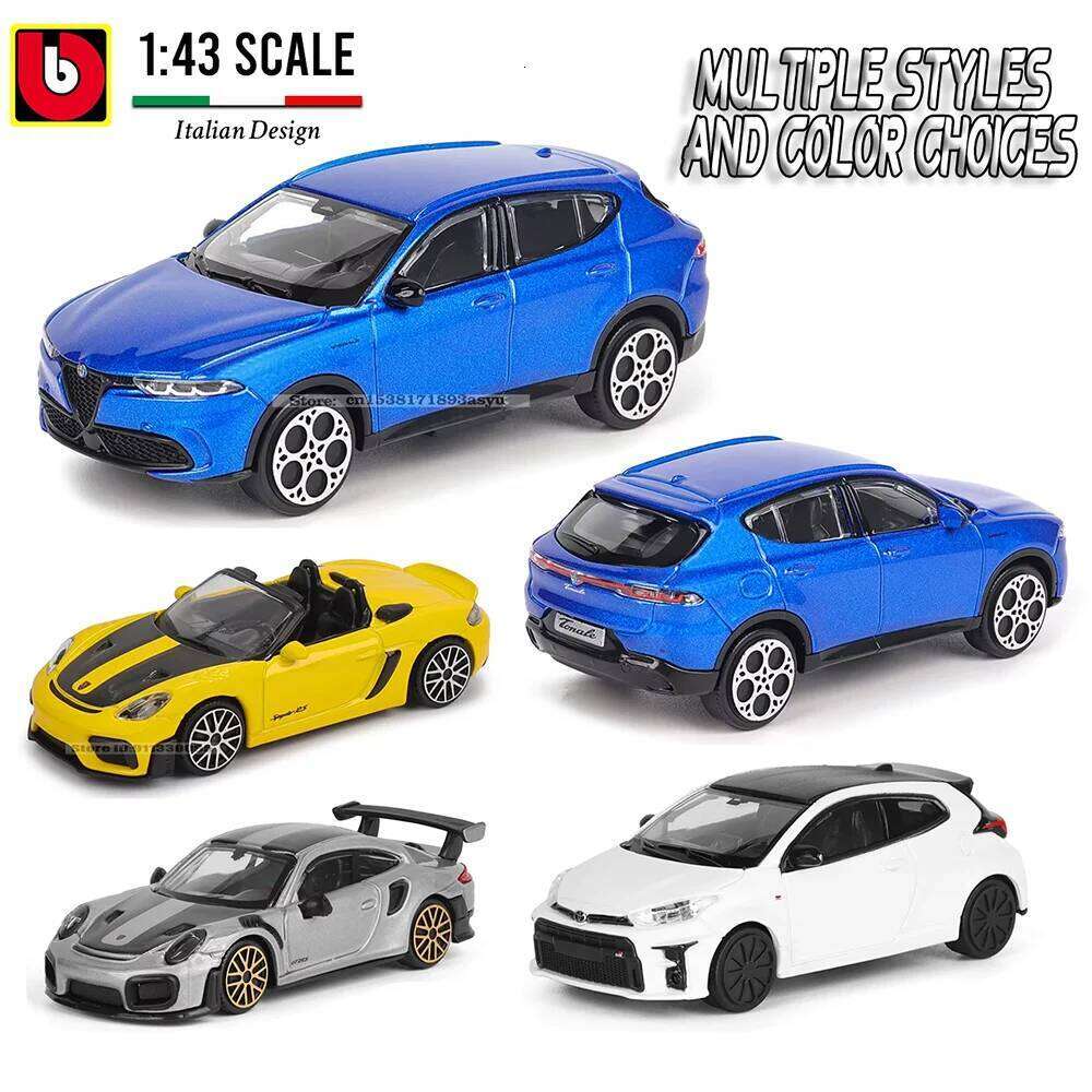 Bburago 1:43 Multiple styles Alpha Porsche Chevrolet Lamborghini Toyota GR Yaris Alloy Luxury Die Casting Car Model Toy Series Z260306