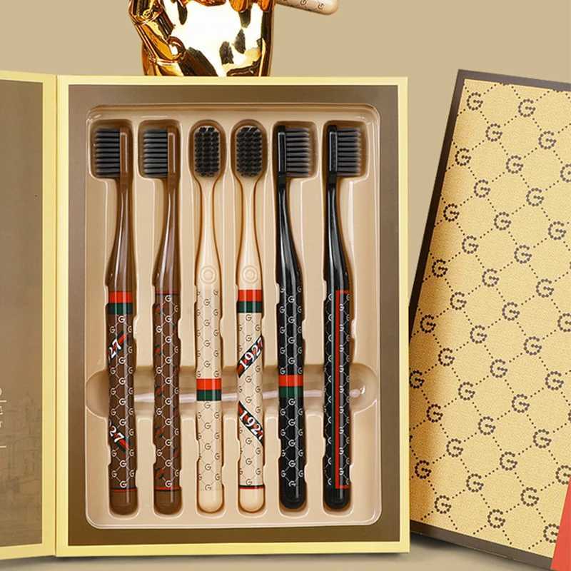 This 6-piece toothbrush gift box with soft bristles provides deep oral cleaning for adults in daily home and travel use.T260307