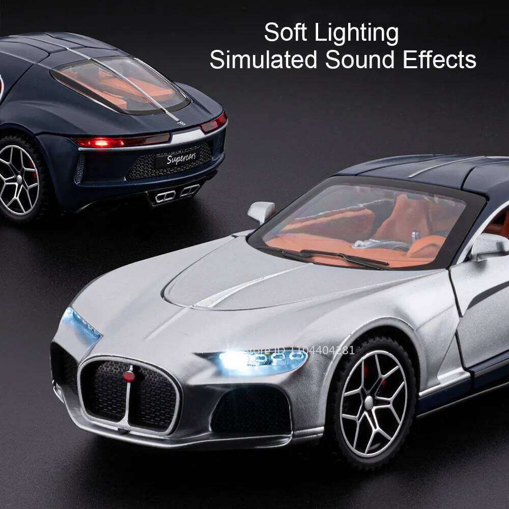 1:32 Scale Atlantic Bolide Cars Toys Diecast Alloy Model Doors Opened Light Music Pull Back Simulation Models Collecting Hobbies Z260307