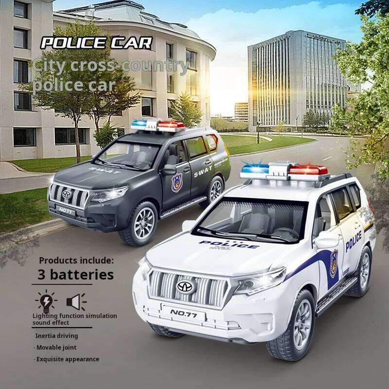 1:32 Scale Models Toys Police Cars Alloy Door Opened Miniature Vehicles Pull Back Car Toy Children's Day Gifts Z260306
