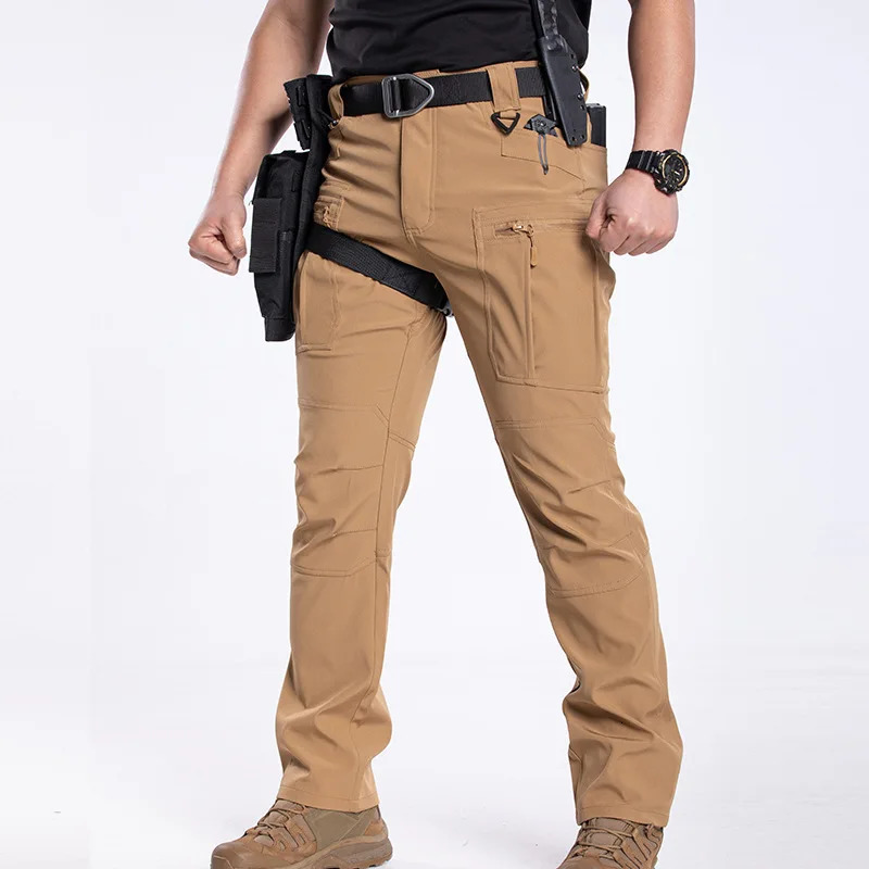 Mens Spring Autumn Tactical Pants Multi Pocket Outdoor Combat Trousers EU Size Waterproof Cargo Travel Sports Military Pants 260305