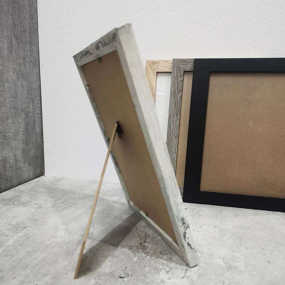 Retro Wooden Desktop 10X15 15X20 20X25 A4 Picture Frame Stand For Pictures Photo Decor Commemorative Gift H260306