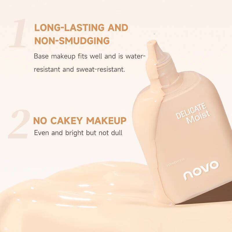 Smooth Liquid Foundation, Moisturizing BB Long-Lasting Oil-Control CC Cream, Waterproof And Sweat-Proof,Even skin tone 26L0306