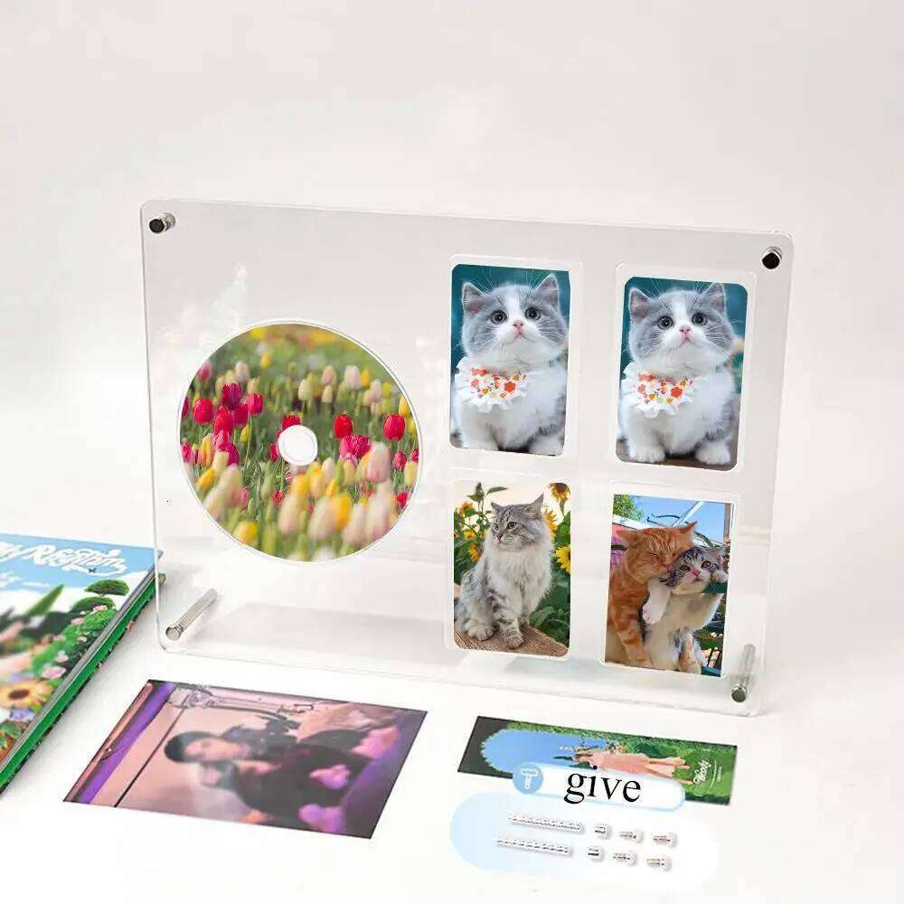 Transparent Idol Picture Poster Acrylic Protective Album Photo Frame Stand Photocard Holder CD Storage H260306
