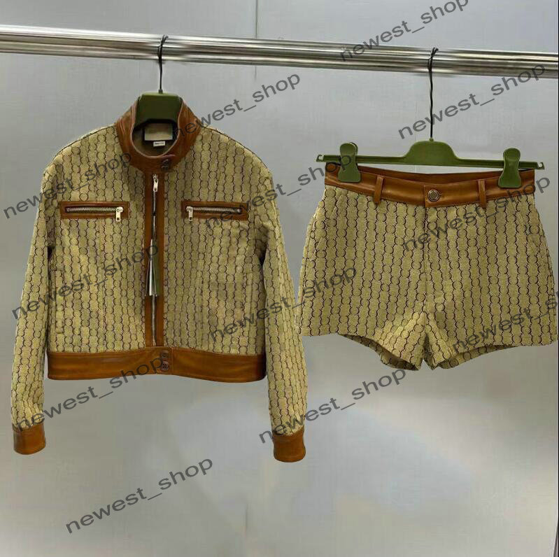 Europe Womens jacket designer luxury outwear coat slim fit double letter print coats women casual outwear Stand up collar jackets and patchwork cloth