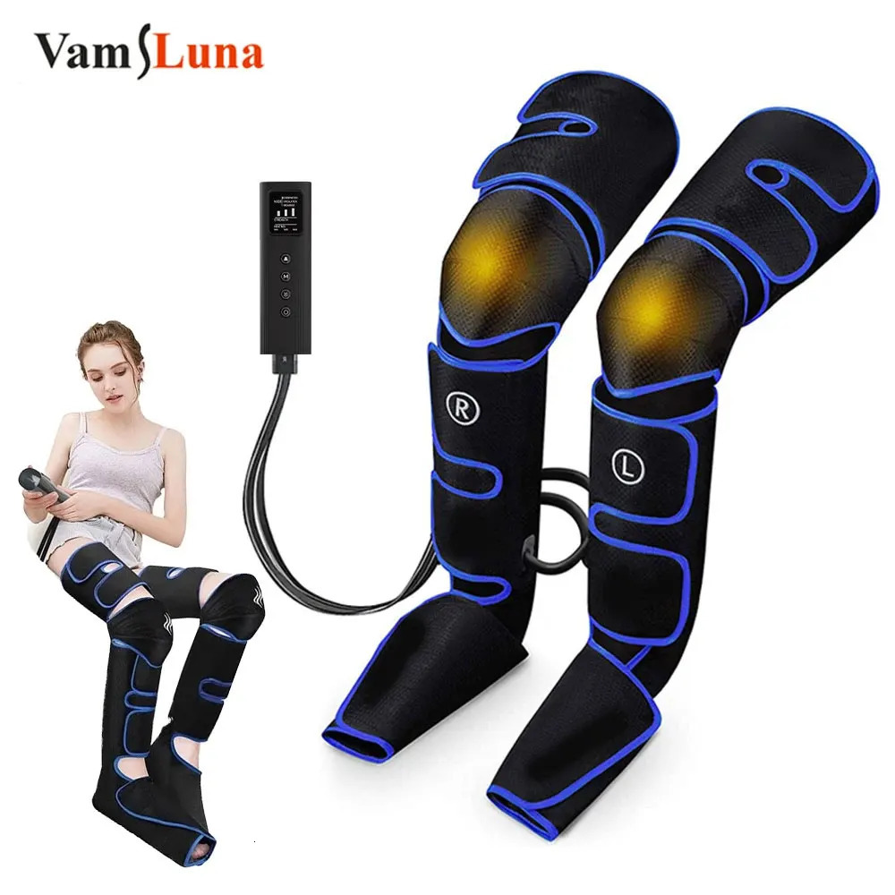 Leg Muscle Relaxer 6 modes Air Compression Recovery Boot Lymph Release Relieve Foot Fatigue Heating Leg Massager for Athletes 260304
