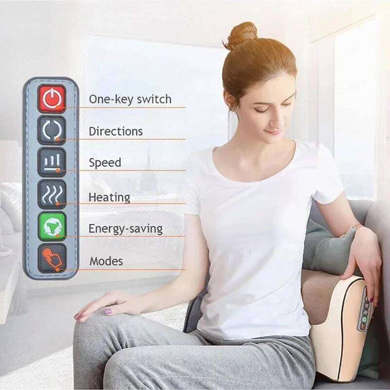 Back Neck Massager Infrared Heating Electric Foot Massage Pillow Deep Tissue Kneading For Waist Legs Shoulder Women Men 26Y0307