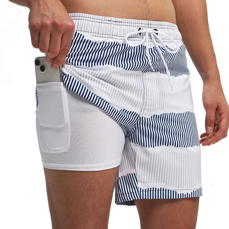 ESCATCH Summer 2026 New Fashion Polyester Swimming Shorts Men Gym Board Quickly Dry Elastic Waist Traje De Bano Beach Pants Outdoor Equipment