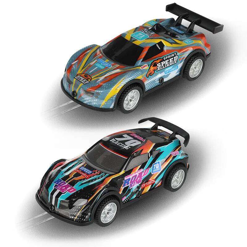 Analog Slot Car 1 43 1/43 Scale Set With Light Electric Circuito Coche Evolution Racing Race Track Toy Cars Accessories Z260306