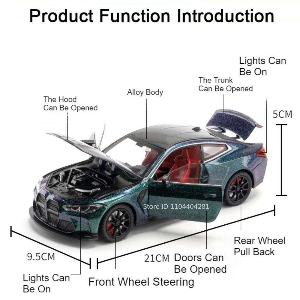 1:24 530Li M4 Miniature Model Toys Diecast Alloy Car Front Wheel Steering Sound Light Pull Back Vehices Kids Christmas Surprise Z260306