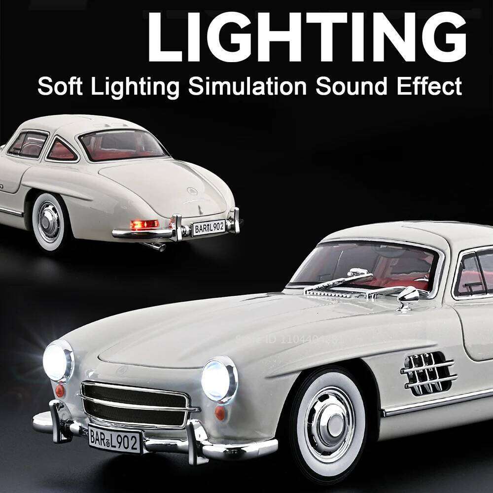 1:18 300SL Honda Accord Alloy Model Diecast Car Toys Doors Opened Sound Light Pull Back Miniature Vehices Christmas Gift for Boy Z260306