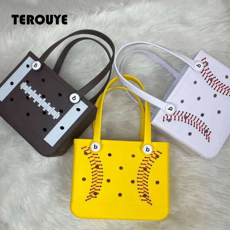 1Pcs EVA Beach Bag Large Capacity Waterproof Mesh Tote Portable Travel Sports Gear Organizer With Wear-Resistant TEROUYE