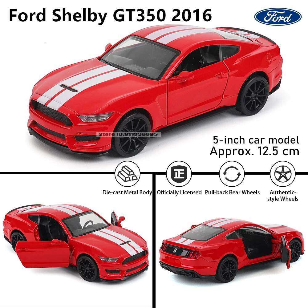 MSZ 5-inch 2016 Ford Shelby GT350 rebound function static alloy die-casting car model collection gift toy Z260306