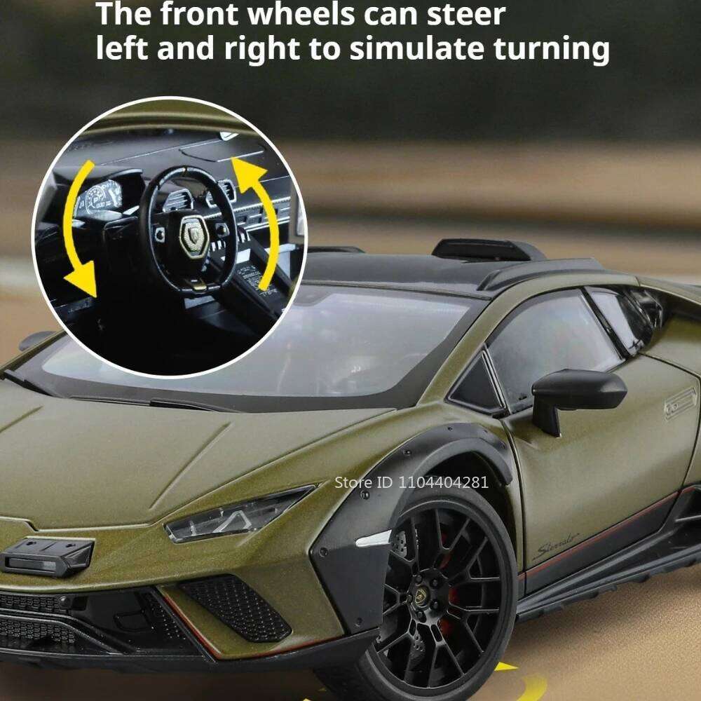 1:18 Lambor Huracan Sterrato Revuelto Miniature Model Diecast Alloy Sports Car Toys Shock Absorption Sound Light Vehice Boy Gift Z260306