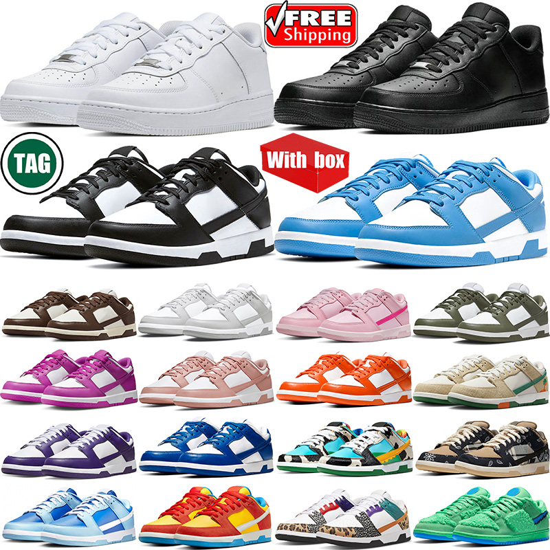 Free shipping With box airforc 1s one af1s deisgner Casual shoes airfoc forc 1 white black duncs panda low mens trainers outdoor sport running sneakers men women