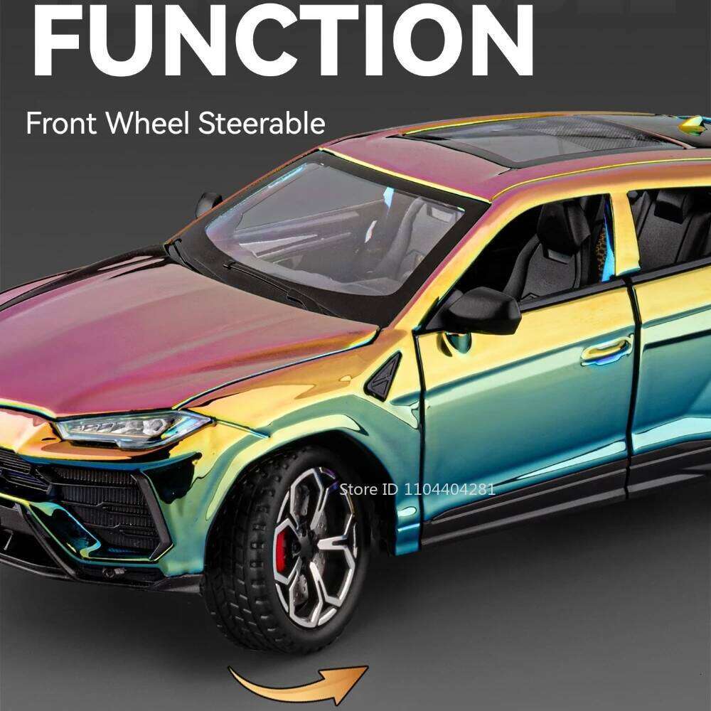 1:24 Lambor URUS LP770 Diecast Alloy Model Toys Car Doors Opened Sound Light Pull Back Miniature Vehices Fashion Gift for Friend Z260307