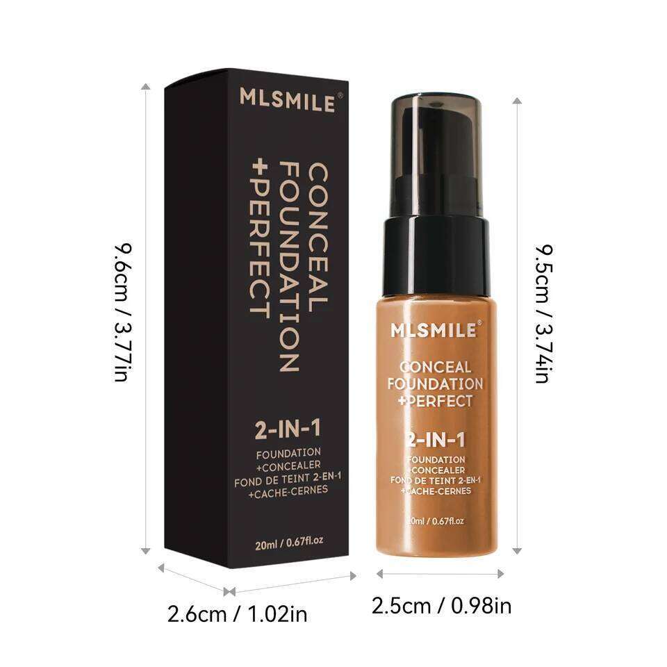 MLSMILE 6 color Powder Foundation long-Lasting Waterproof, Moisturing Sweat resistant and easy to open Oil-control concealer 26L0306