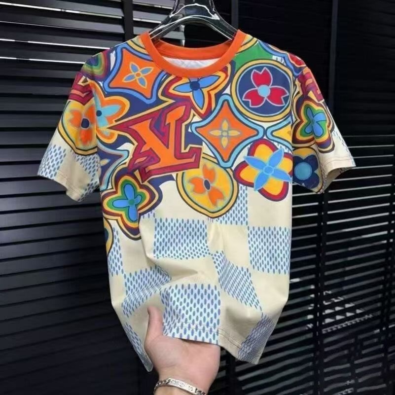 Mens Designer lvs T Shirts Fashion Tshirt Men Designer Shirt For Man Luxury Top Brand Shirt Crew luis vuittom shirt 9875