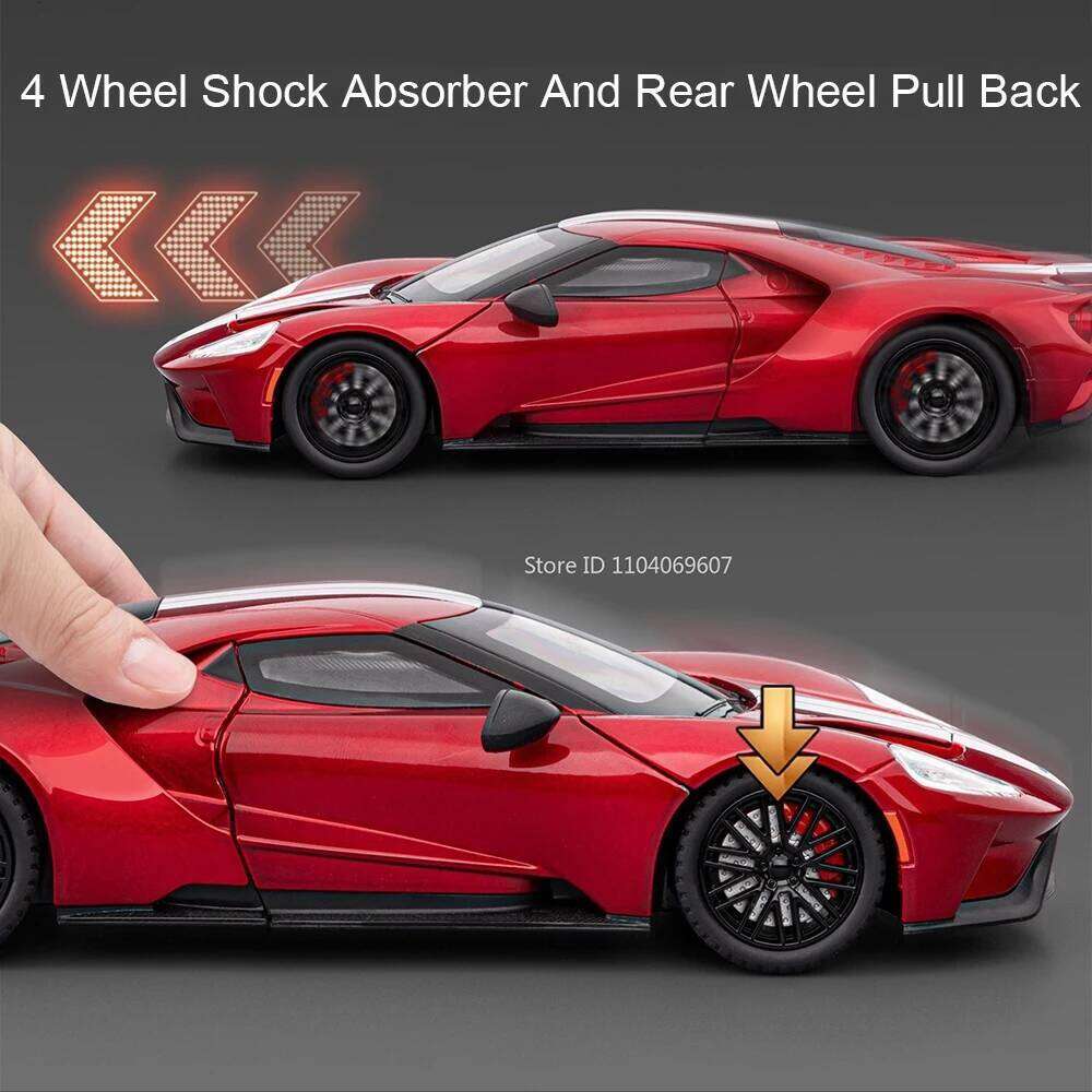 1:24 GT Apollo IE Alloy Sports Car Model Diecast Toys Front Wheel Steering Sound Light Pull Back Doors Opened Cars Kids Ornament Z260306