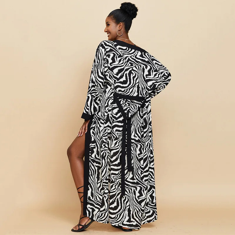 2026 Women Swimsuit Beach Cover Up dress Sleeve Kaftan Tunic Long Pareos Bikinis ups Summer Robe Plage Beachwear 260228