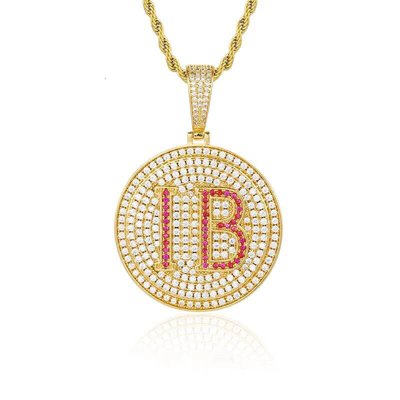 Hip-hop Mens Coin Moissanite Waterproof Luxury 18K Gold-plated Exquisite Jewelry 2026 Rapper 18K Gold-plated Necklace Wholesale